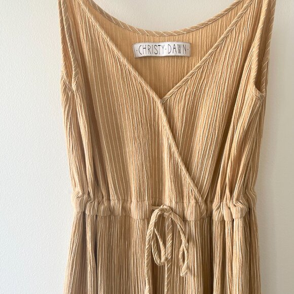 Christy Dawn 'Lincoln' dress, Praline Stripe (brown / white), S/M - Picture 7 of 9